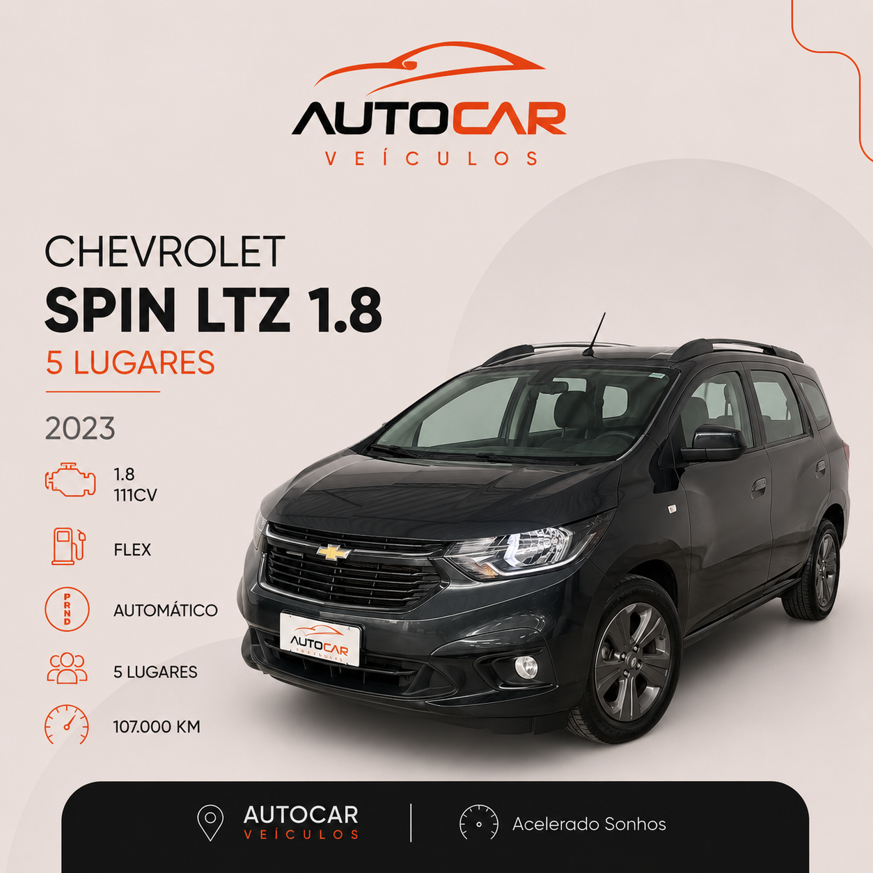 CHEVROLET  Chevrolet Spin LTZ 1.8 Flex Automática 
